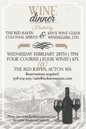Red Raven Wine Dinner Flyer