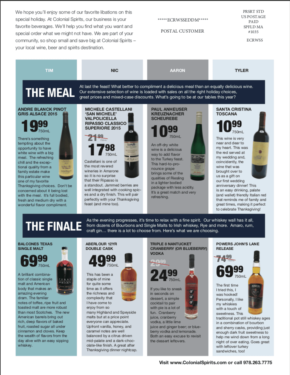 Thanksgiving Pairing Flyer Pg 2